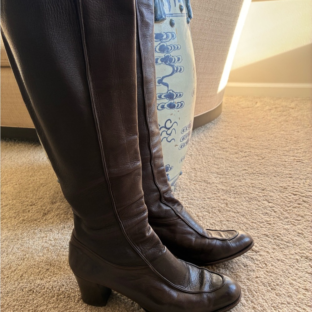 Vintage 1960’s Italian leather boots - Picture 3 of 10